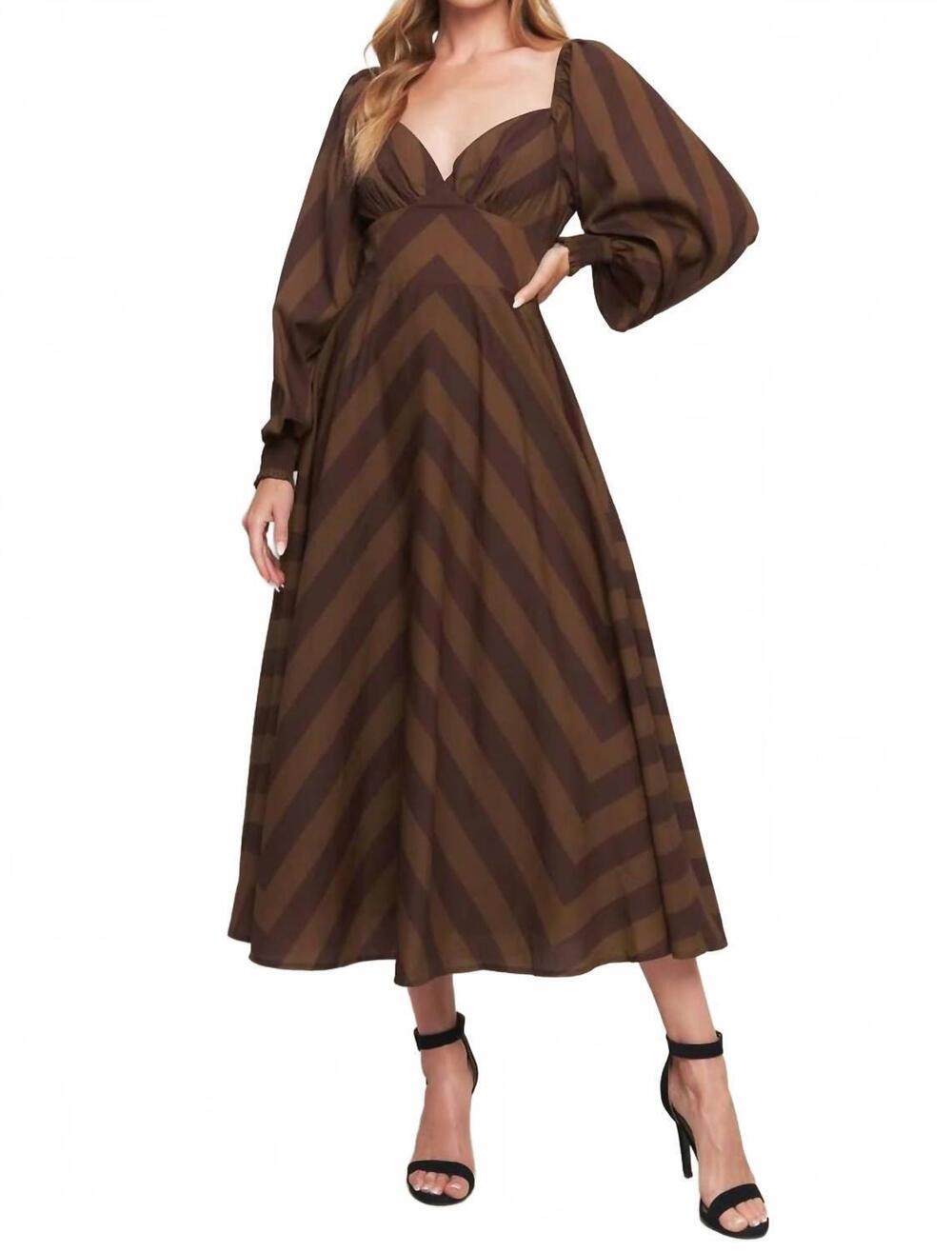 NEW FLYING TOMATO muse dress in chocolate